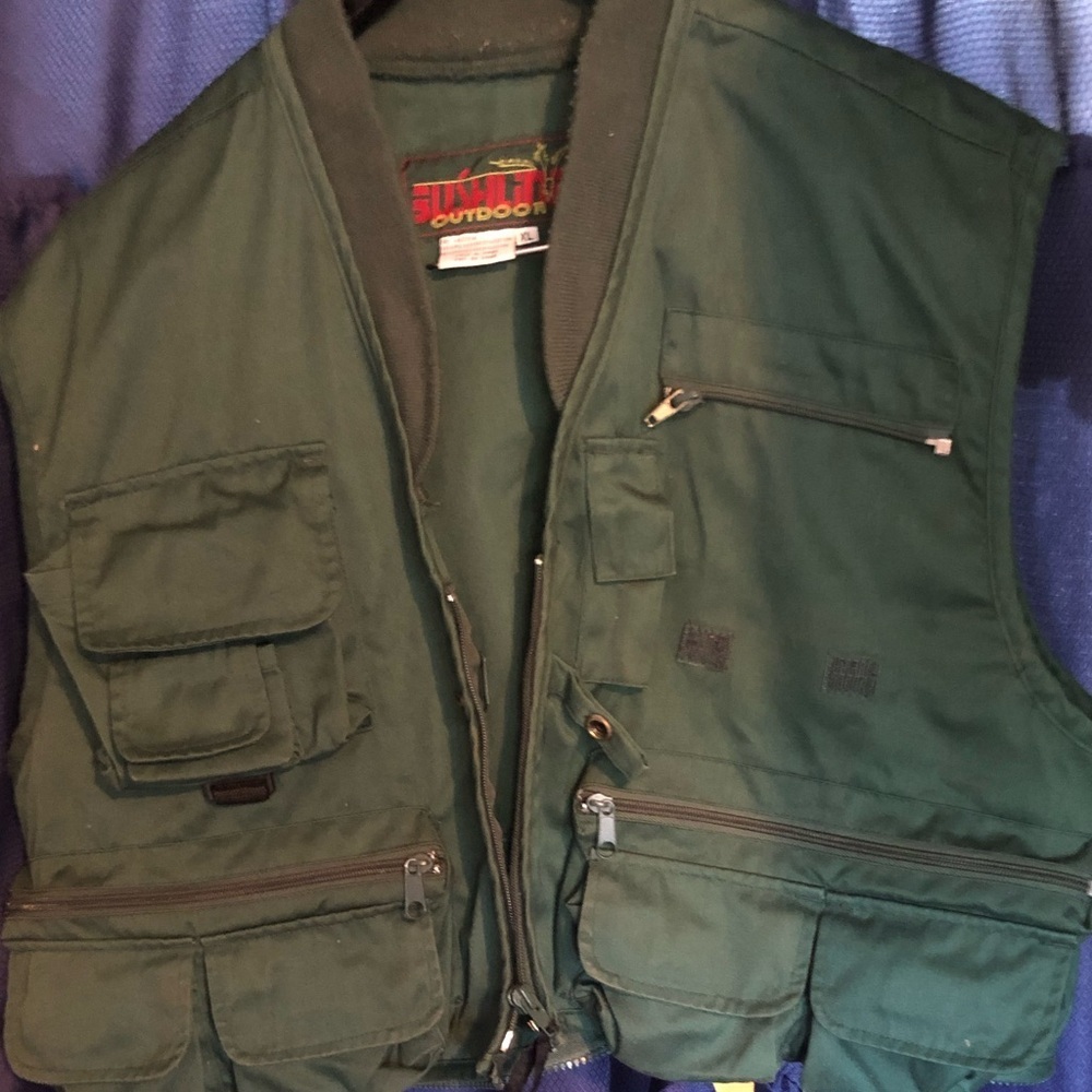 Bushline outdoor tactical utility vest- fishing vest- hiking- hunting- preloved